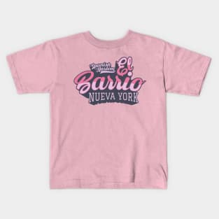 New York El Barrio  - El Barrio Spanish Harlem  - El Barrio  NYC Spanish Harlem Manhattan logo Kids T-Shirt